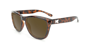 Knockaround Kids Sunglasses Tortoise Shell Frames with Amber Lenses, Flyover