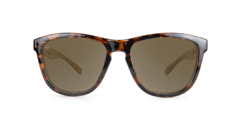 Knockaround Kids Sunglasses Tortoise Shell Frames with Amber Lenses, Front