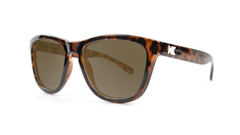 Knockaround Kids Sunglasses Tortoise Shell Frames with Amber Lenses, Threequarter