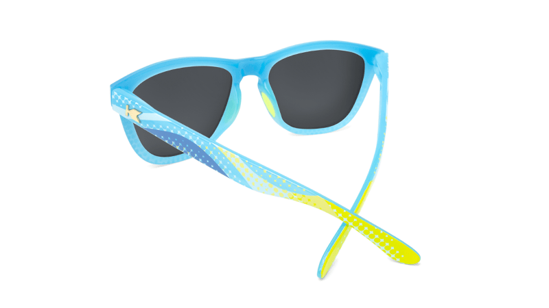 Sunglasses with Coastal Frames and Polarized Aqua Lenses, Back