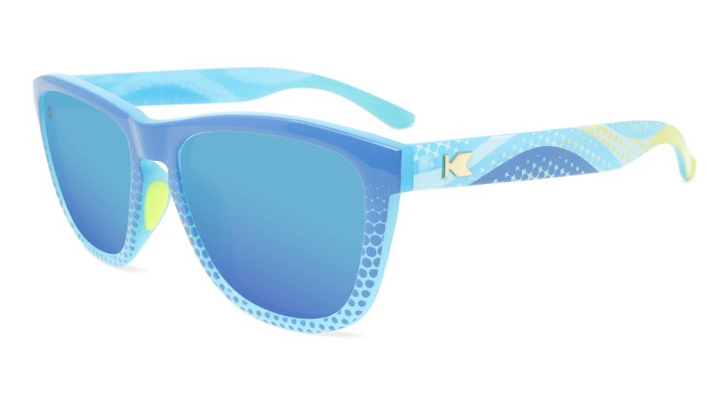 Sunglasses with Coastal Frames and Polarized Aqua Lenses, Flyover