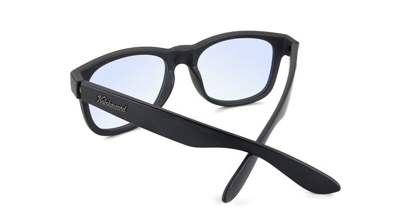 Blue Light Blockers with Matte Black Frames and Clear Lenses, Back
