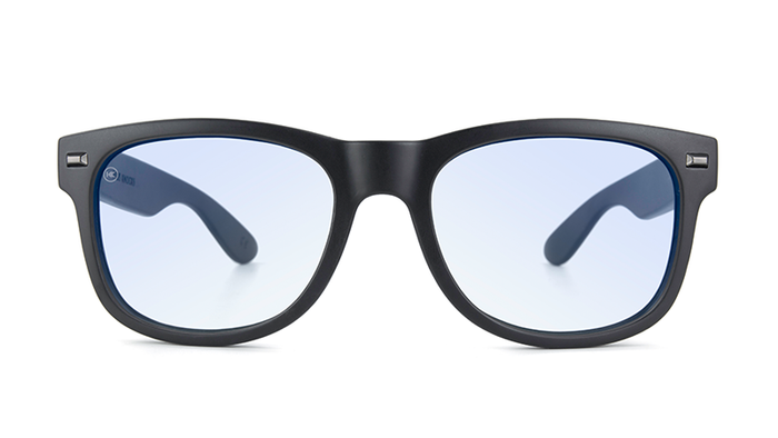 Blue Light Blockers with Matte Black Frames and Clear Lenses, Front