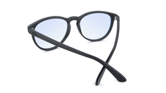 Sunglasses with Matte Black Frames and Clear Blue Light Blocking Lenses, Back