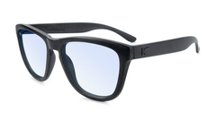 Sunglasses with Black Frames and Clear Blue Light Blockers, Flyover