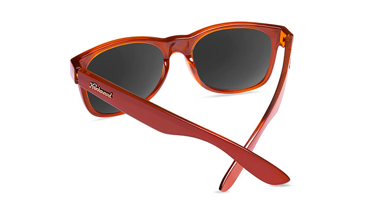 Sunglasses with Glossy Red Frames and Polarized Red Lenses, Back