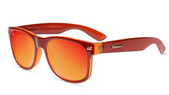 Sunglasses with Glossy Red Frames and Polarized Red Lenses, Flyover