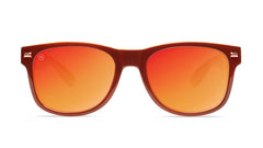 Sunglasses with Glossy Red Frames and Polarized Red Lenses, Front