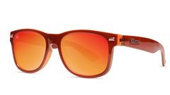 Sunglasses with Glossy Red Frames and Polarized Red Lenses, Threequarter