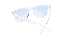Sunglasses with Clear Frames and Clear Blue Light Blockers, Back