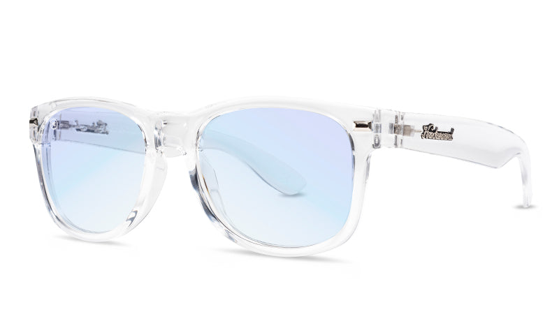 Blue Light Blockers with Clear Frames and Clear Lenses, Threequarter