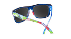 Sunglasses with Cubic Pattern Frames and Polarized Green Lenses, Back