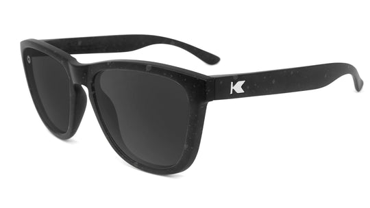 Sunglasses with Dark Matter Frames and Polarized Black Smoke Lenses, Flyover