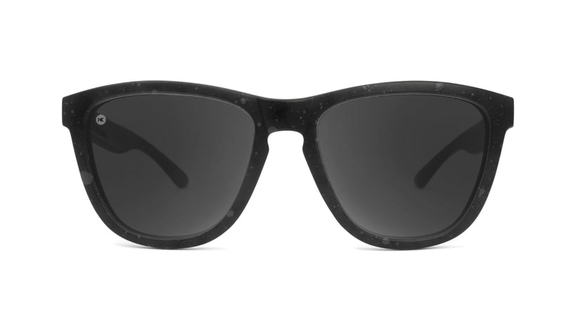 Sunglasses with Dark Matter Frames and Polarized Black Smoke Lenses, Front