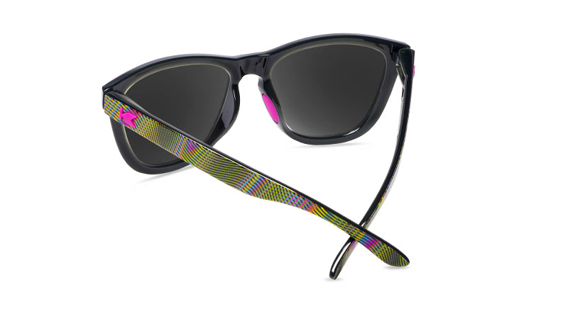 Sunglasses with black Frames and Polarized Aqua Lenses, Back