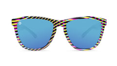 Sunglasses with black Frames and Polarized Aqua Lenses, Front