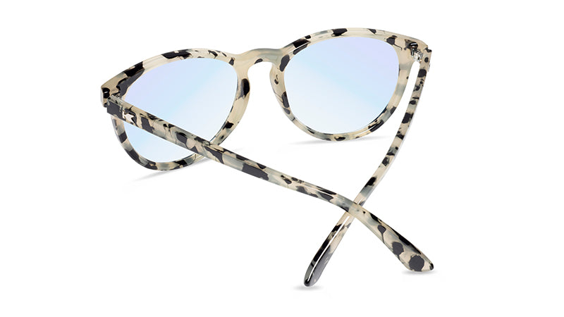 Sunglasses with Film Noir Frames and Clear Blue Light Blocking Lenses, Back