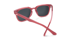 Sunglasses with Glossy Sangria Frames and Polarized Rose Gold Lenses, Back