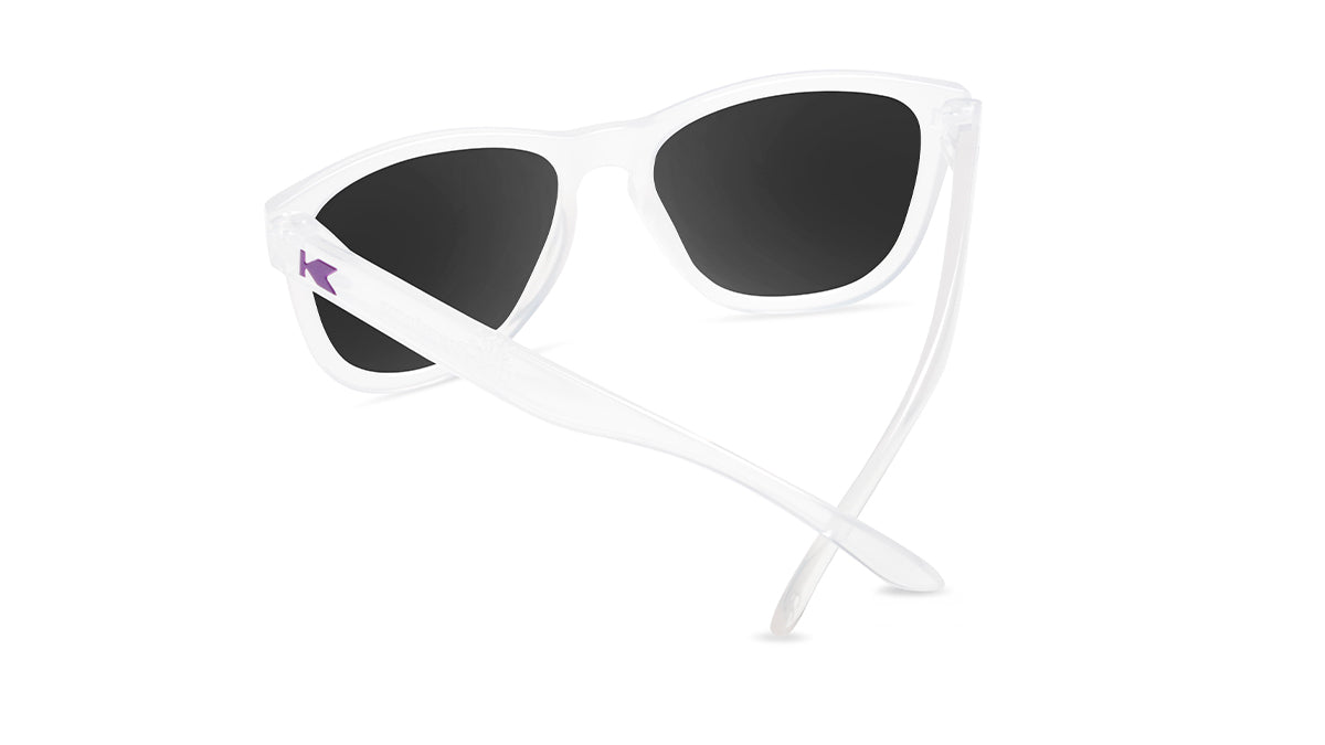 Kids Sunglasses with UV color changing frames and polarized lilac lenses, back