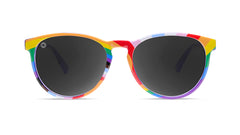 Sunglasses with Loud and Proud Frames and Polarized Black Smoke Lenses, Front