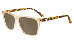 Sunglasses with Tortoise Shell Arms and Orange Fronts With Polarized Amber Lenses, Flyover