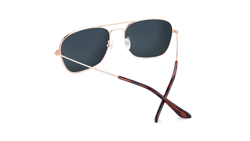 Sunglasses with Rose Gold Metal Frame and Polarized Copper Lenses, Back