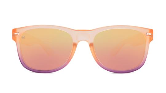 Sunglasses with Rose Quartz Frame and Polarized Rose Lenses, Front