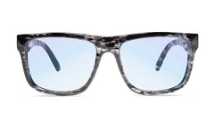 Sunglasses with Smoke Signal Frames and Clear Blue Light Blocking Lenses, Front