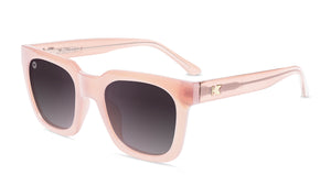 Sunglasses with Vintage Rose Frames and Polarized Smoke Gradient Lenses, Flyover