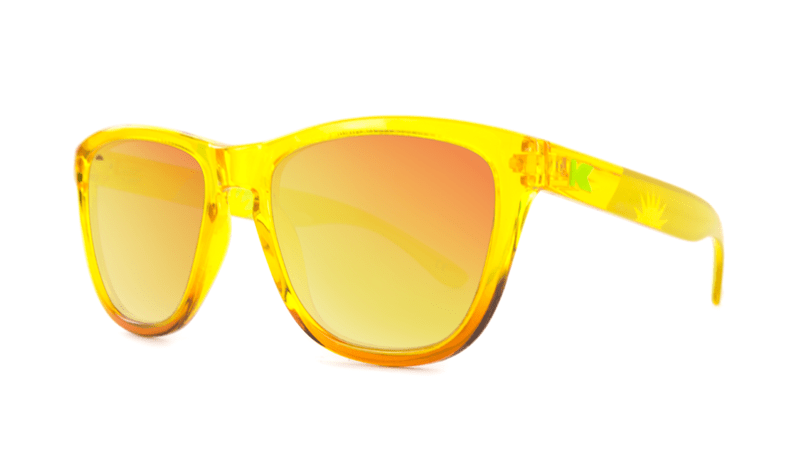 Knockaround Green Flash Sunglasses, ThreeQuarter