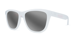 Knockaround Staple White Sunglasses, Threequarter