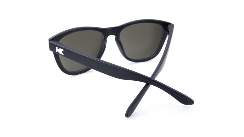 Premiums Sunglasses with Matte Black Frames and Black Smoke Lenses, Back